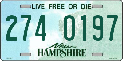NH license plate 2740197