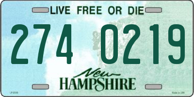 NH license plate 2740219