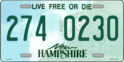 NH license plate 2740230