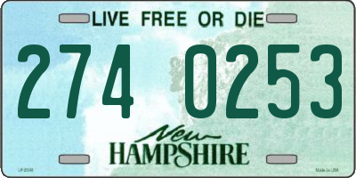 NH license plate 2740253