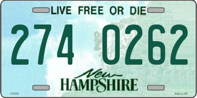 NH license plate 2740262