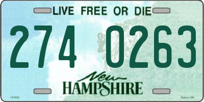 NH license plate 2740263