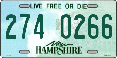 NH license plate 2740266