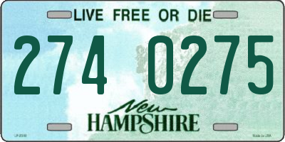 NH license plate 2740275
