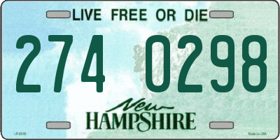 NH license plate 2740298