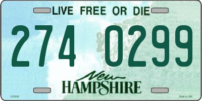 NH license plate 2740299