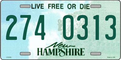 NH license plate 2740313