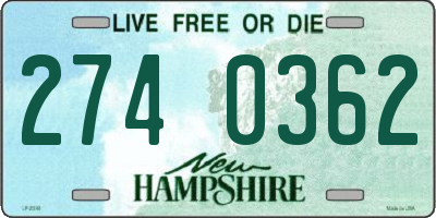 NH license plate 2740362