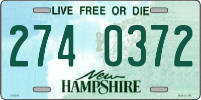 NH license plate 2740372