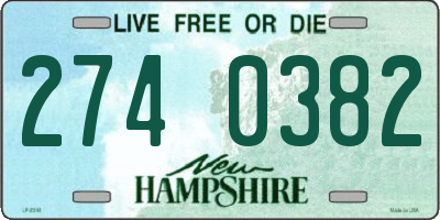 NH license plate 2740382