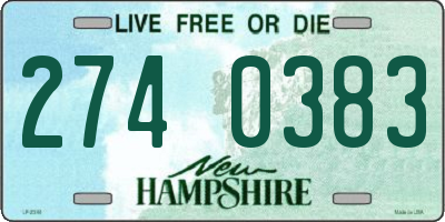 NH license plate 2740383