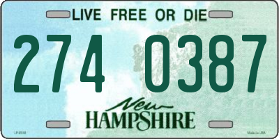NH license plate 2740387