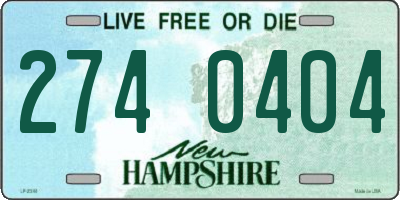 NH license plate 2740404