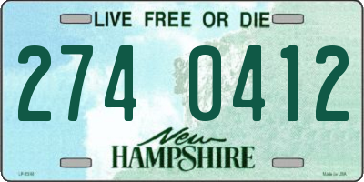 NH license plate 2740412