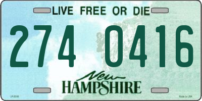 NH license plate 2740416