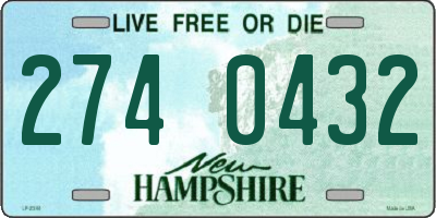 NH license plate 2740432