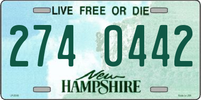 NH license plate 2740442