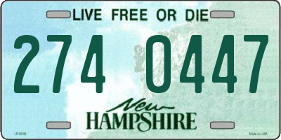 NH license plate 2740447