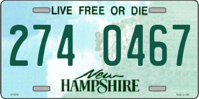 NH license plate 2740467