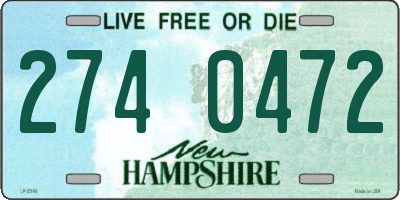 NH license plate 2740472