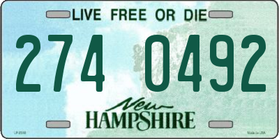 NH license plate 2740492