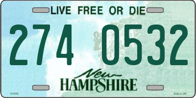 NH license plate 2740532