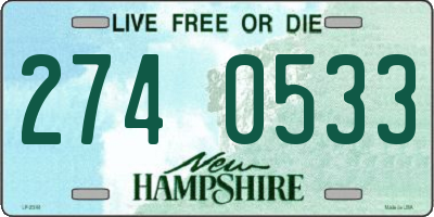 NH license plate 2740533