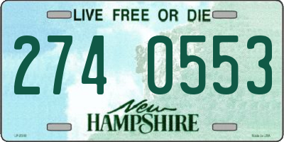 NH license plate 2740553