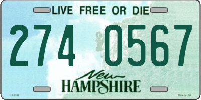 NH license plate 2740567