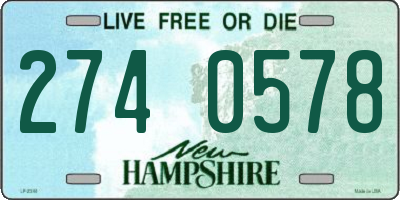 NH license plate 2740578