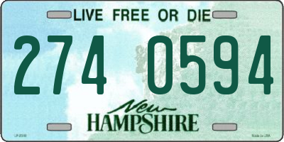 NH license plate 2740594