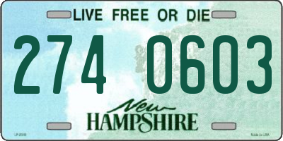 NH license plate 2740603
