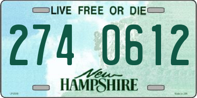 NH license plate 2740612
