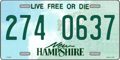NH license plate 2740637