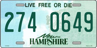 NH license plate 2740649