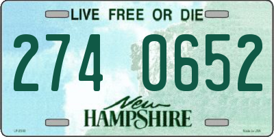 NH license plate 2740652