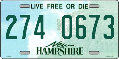 NH license plate 2740673