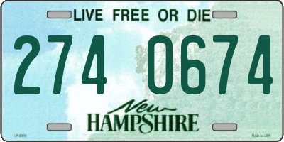 NH license plate 2740674