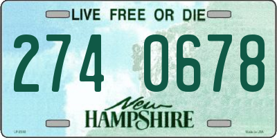 NH license plate 2740678
