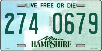 NH license plate 2740679