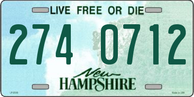 NH license plate 2740712