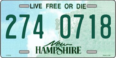 NH license plate 2740718