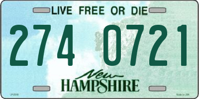 NH license plate 2740721