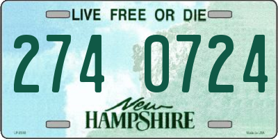 NH license plate 2740724