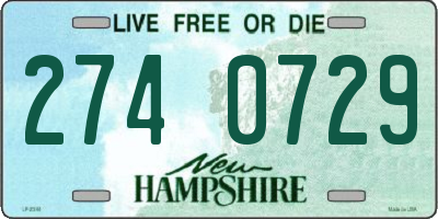 NH license plate 2740729