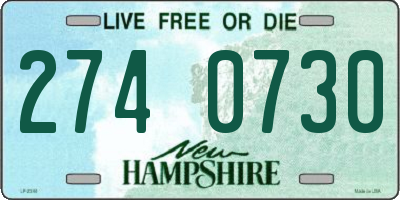 NH license plate 2740730