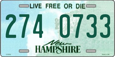 NH license plate 2740733