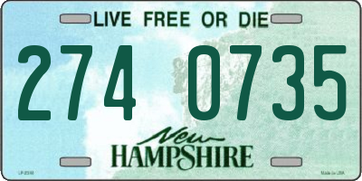 NH license plate 2740735