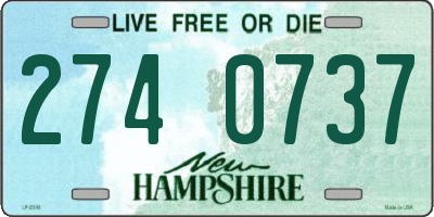NH license plate 2740737