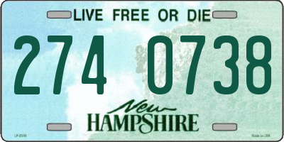 NH license plate 2740738
